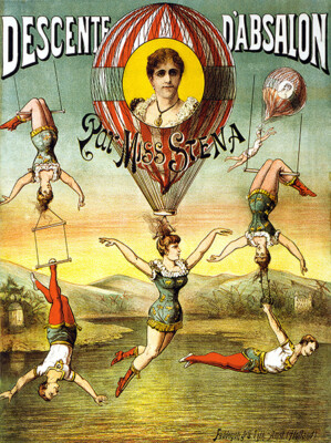 Descente D'Absalon Par Miss Stena - 1890 - Circus Poster