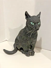 Realistic Rubber Cat Black Halloween 14" Figure Vintage Easter Unlimited