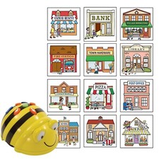 Bee-Bot Robot with 3D Community Construction Kit, Kids STEM Coding Toy Robotics