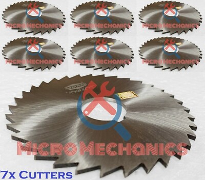 7x HSS Metal Slitting Saw Standard Teeth W Keyways Dia 4'' x Thick 1/16'' xBore 1''