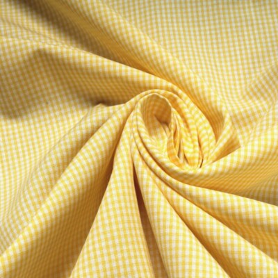 Stoff Baumwolle Vichy Karo klein gelb weiß 1,5 mm Swafing Canstein