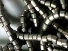 Vtg 13 HANKS SILVER MATTE 2 CUT GLASS BEADS 10/0 062212t CLOSE OUT