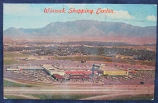 1960s Albuquerque New Mexico Winrock Shopping Center Birdseye Postcard