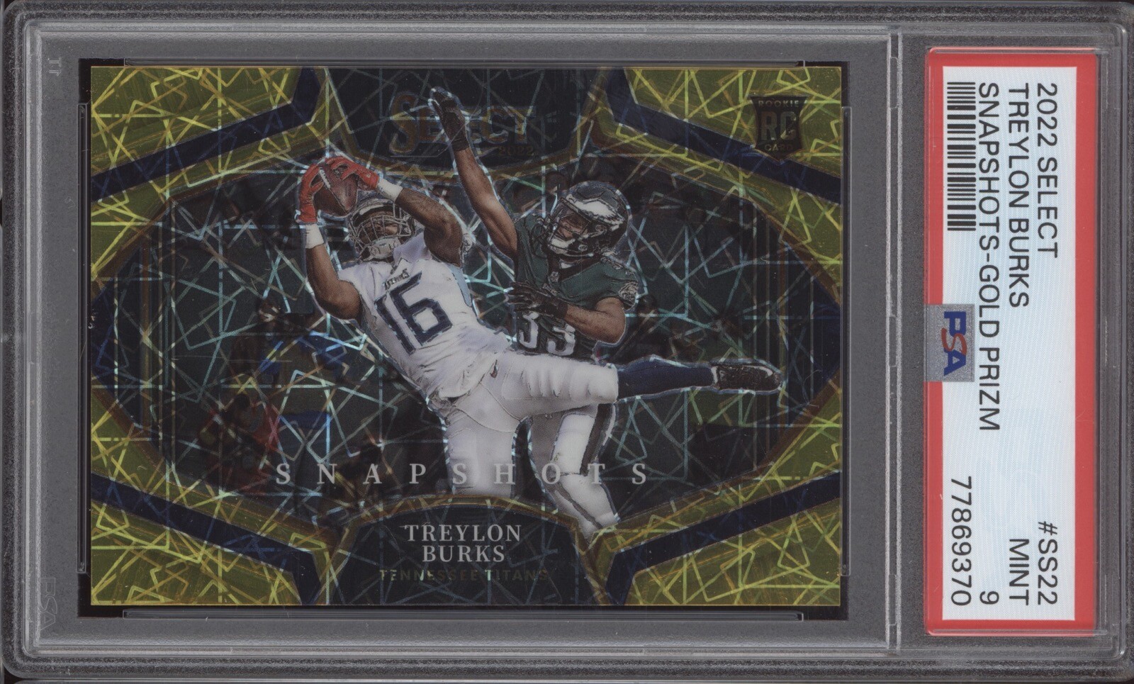 Treylon Burks Panini Select Snapshots #SS22 Gold Prizm