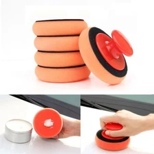 6Pcs 4inch Car Wax Wash Polish Cleaning Foam Applicator Pads with Gripper Handle