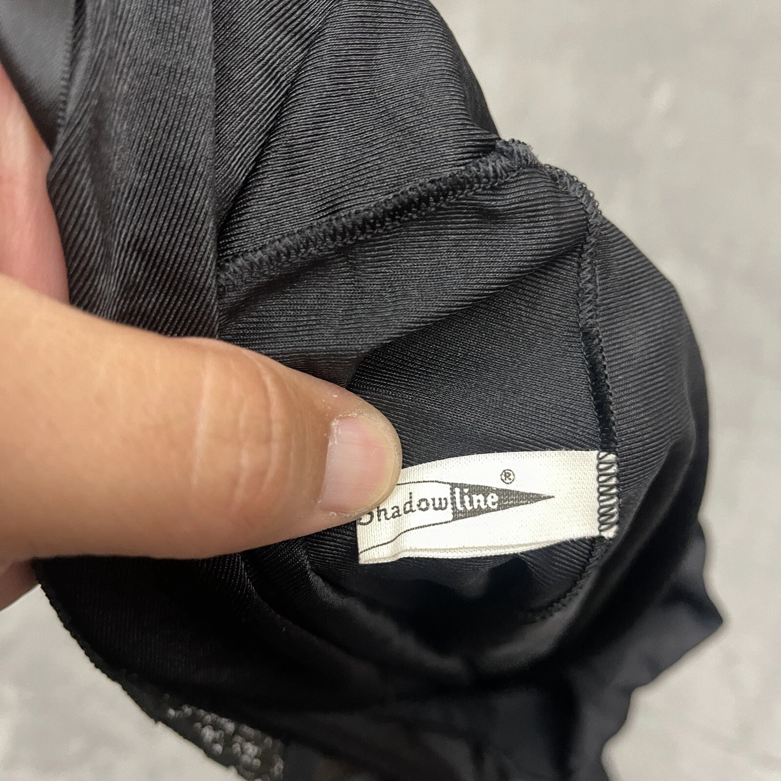 VALENTINO Shadowline Vintage Slip Dress Camicia da Notte Lunga Chemise Taglia 34 Nero Pizzo