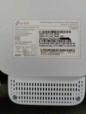 TP-Link AV1000 Gigabit Powerline WiFi Extender (TL-WPA7517 KIT) | eBay