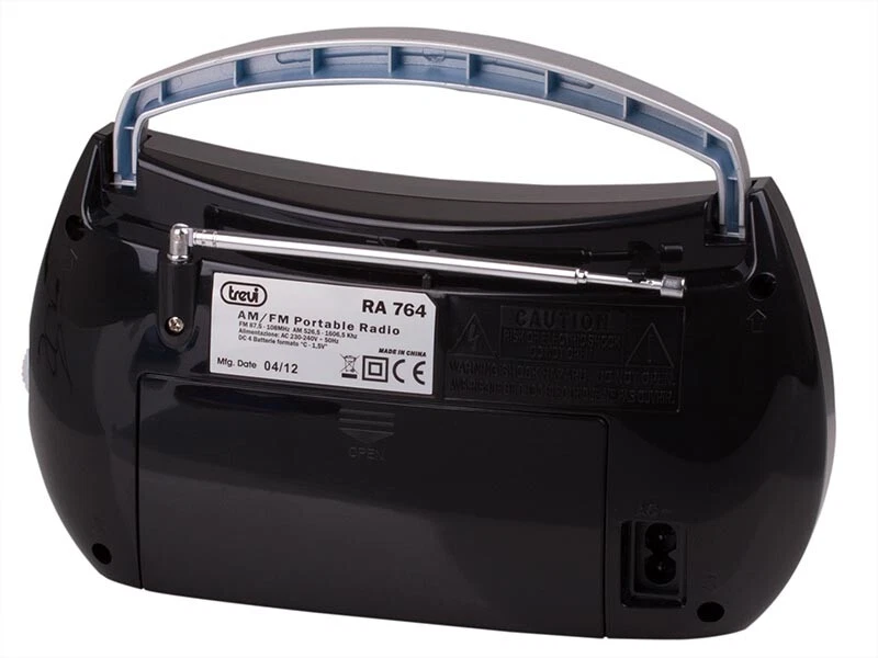 Radio Portatile Trevi RA 764 a 2 Bande Nero AM FM con Presa Cuffia OFFERTA Nuovo, fotografia 3 di 7