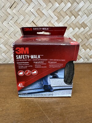 3M Safety-Walk Slip Resistant Tape Anti-Slip Tread Black 4'' x 15'' Roll