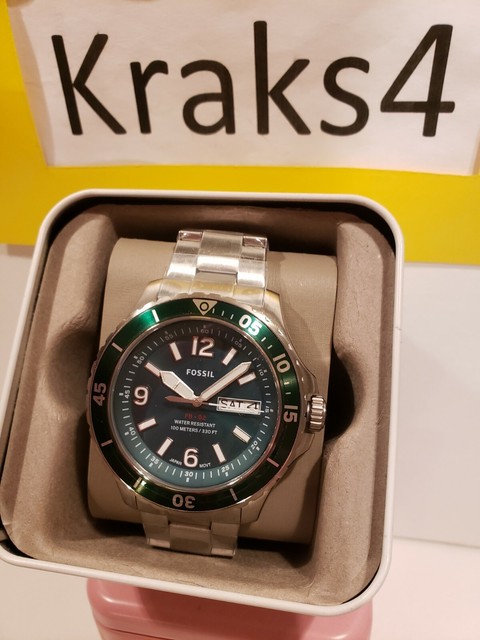 fossil watch green