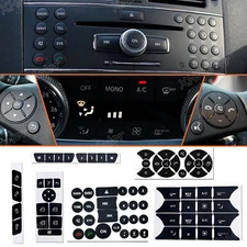 Button Repair Kit Window Switch Sticker For 2008-14 Mercedes Benz W204 C250 C350