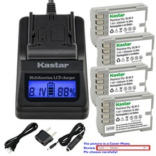 Kastar Battery LCD Fast Charger for Original Genuine Olympus BCM-5 OEM BCM5