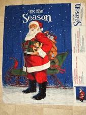 PATTY REED Tis The Season FABRIC PANEL 42" x 35" SANTA WALL HANGING DOOR 
