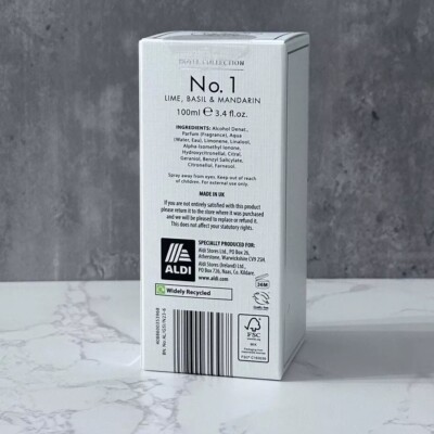 Hotel Collection No Lime Basil Mandarin 100ml Eau De Parfum EDP, NEW,  ALDI