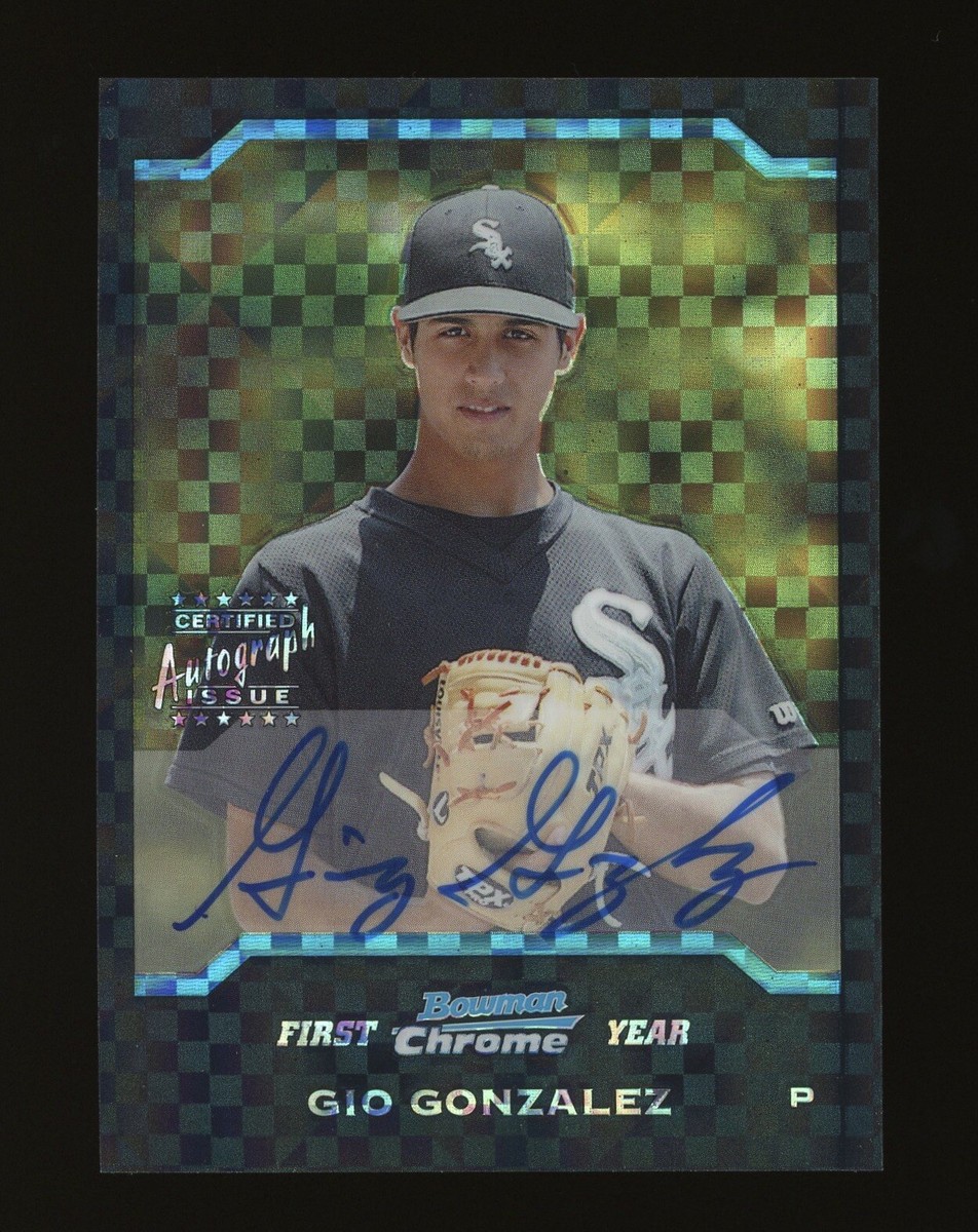 2004 Bowman Chrome X-factor Gio Gonzalez autograph BDP175 Rare SP