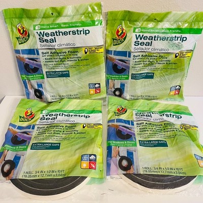 Duck Brand Self Adhesive Foam Weatherstrip Seal for Extra Large Gaps NEW