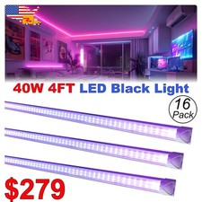 16 Pack 40W UV Led Black Light Bar 4Ft Fixture Creat a Dramatic Fun Atmosphere