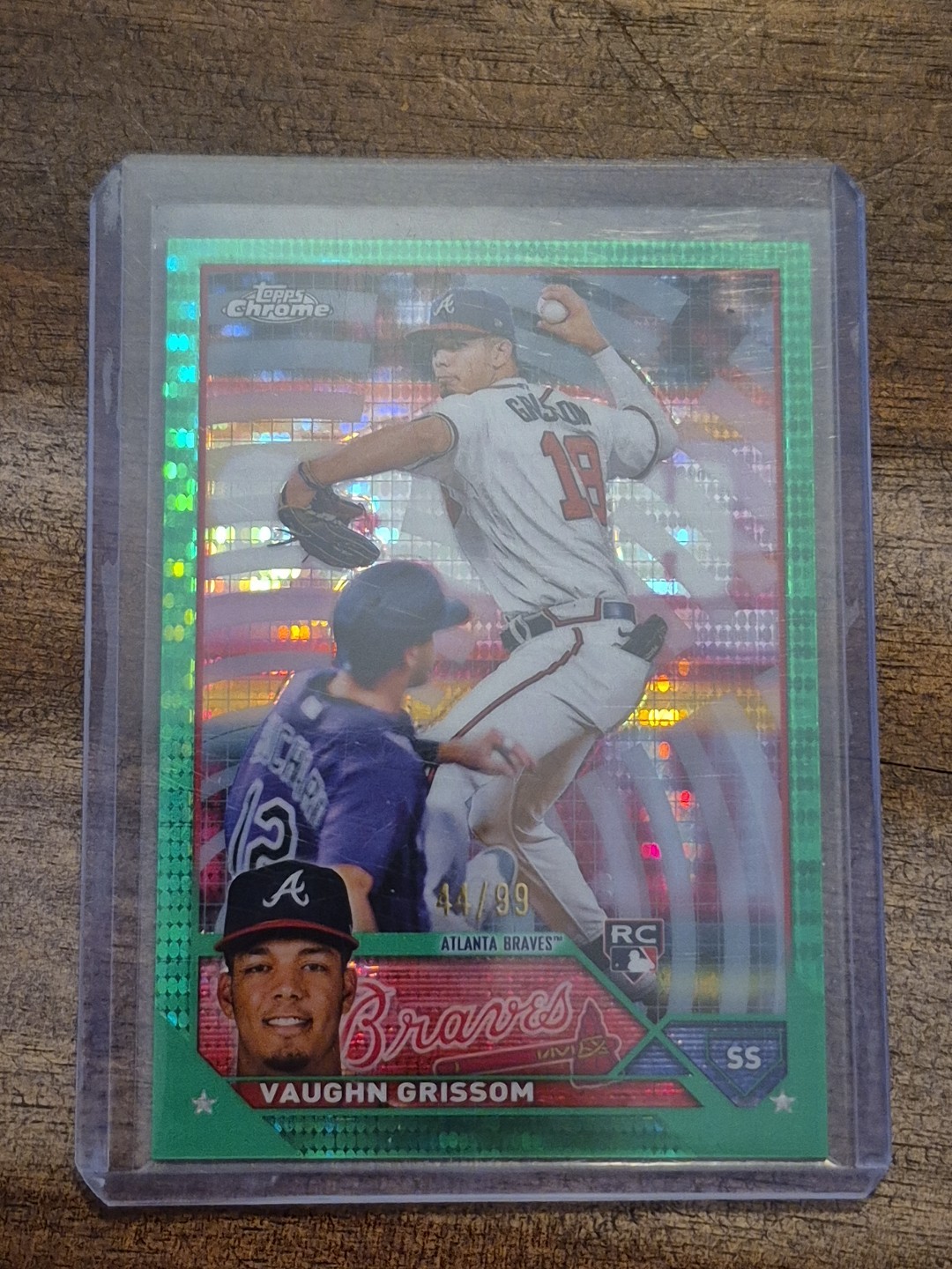 2023 Topps Chrome Vaughn Grissom #48 Green Refractor RC /99 Atlanta Braves