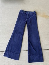 Vintage 70s Lee Blue Corduroy Bell Bottom Trousers