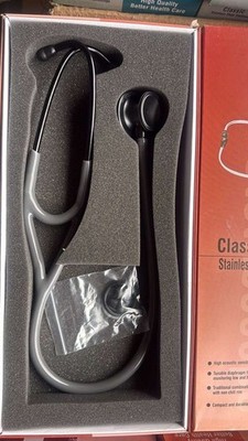 3M Littmann Cardiology IV Stethoscope, 6168, grey-black Chestpiece Black 27