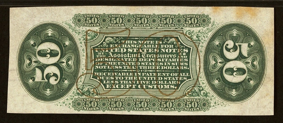 FR 1358 Fractional 1864 Union Currency 50c Civil War Third Specimen Issue PMG 62 - Image 3 of 4