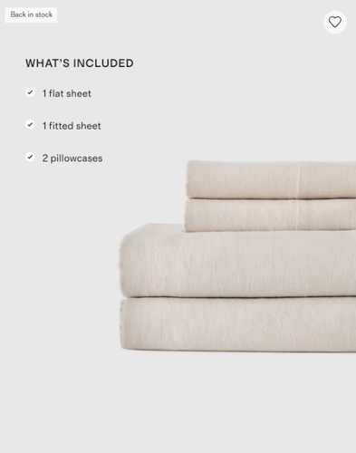 NWT QUINCE EUROPEAN LINEN SHEET SET 4 PIECE CHARCOAL QUEEN MSRP $184 - Afbeelding 5 van 14