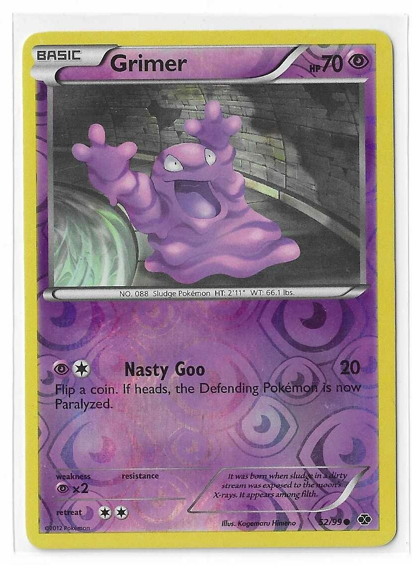 Grimer 52/99 Reverse Holo Next Destinies Black & White B&W Pokémon TCG Card NM