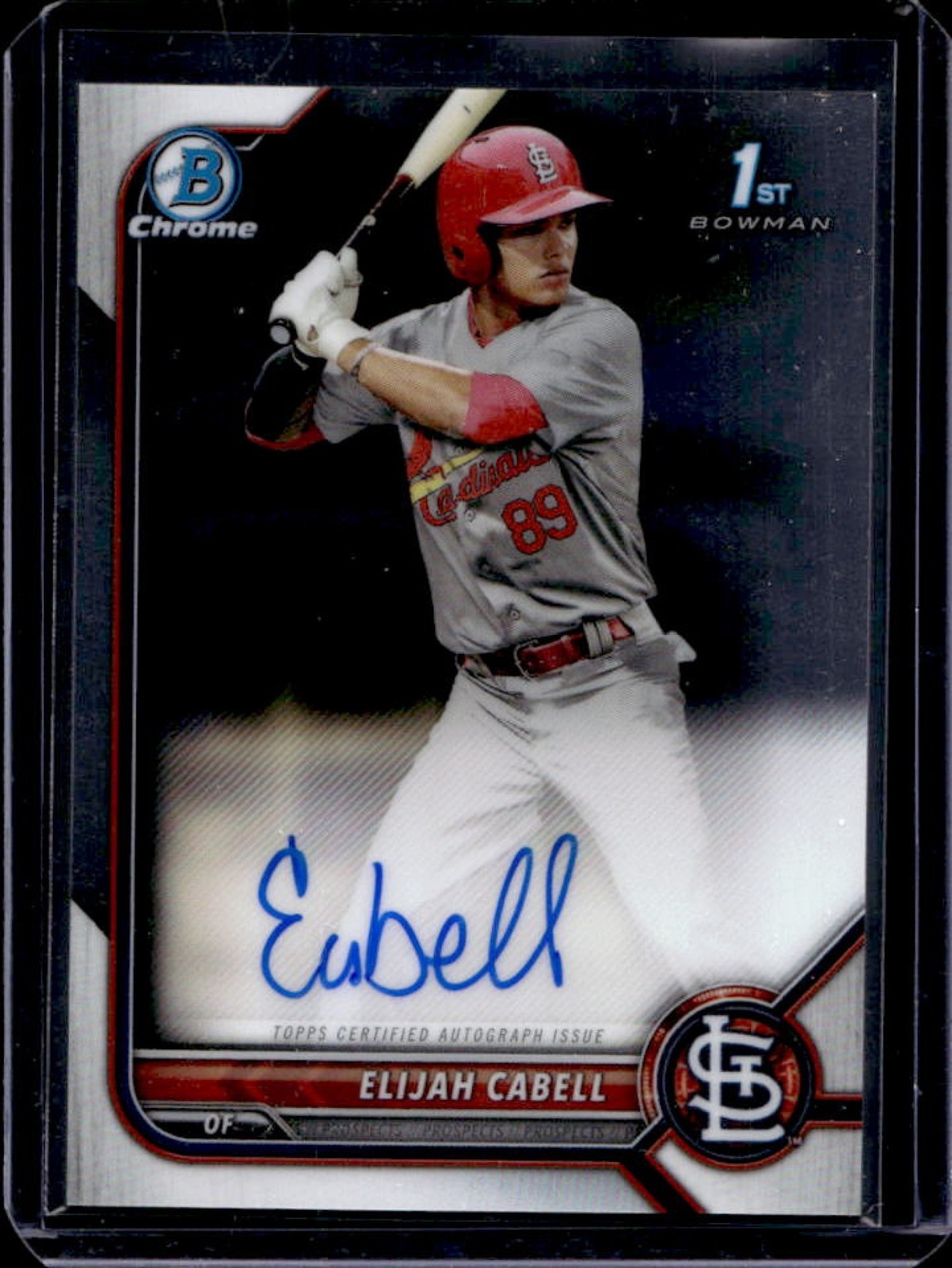 2022 Bowman Elijah Cabell Chrome Auto 1st Prospect #CPA-EC Cardinals