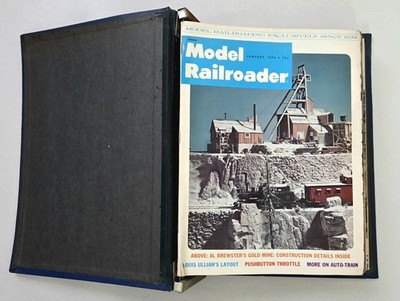 Vintage 1975 Complete Year In Binder MODEL RAILROADER Magazines - All 12 Issues