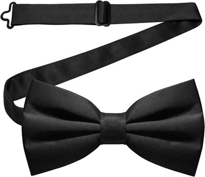 Mens Satin Silk Oversized Bow Tie Solid Color Formal Tuxedo Big Bowtie High Qual