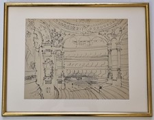 Heliogravure after Raoul Dufy the Opera framed 46 x 36 cm
