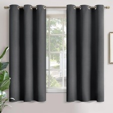 YoungsTex Blackout Curtains for Bedroom 63 42"W x 63"L Pack of 2 , Dark Grey