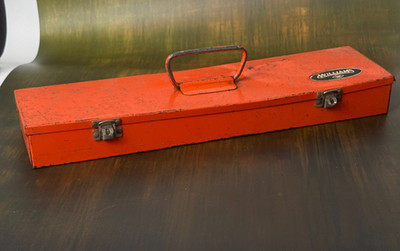 Vintage J. H. Williams Metal 1/2'' dr. Socket Set EMPTY BOX ONLY  18''x4''x2''