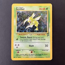 SCYTHER POKEMON BASE SET 2 17/130 RARE HOLO on eBay