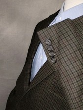 NEW 44L 44R Ralph Lauren Sport Coat Mens Brown Wool Check 2 Button Blazer Jacket