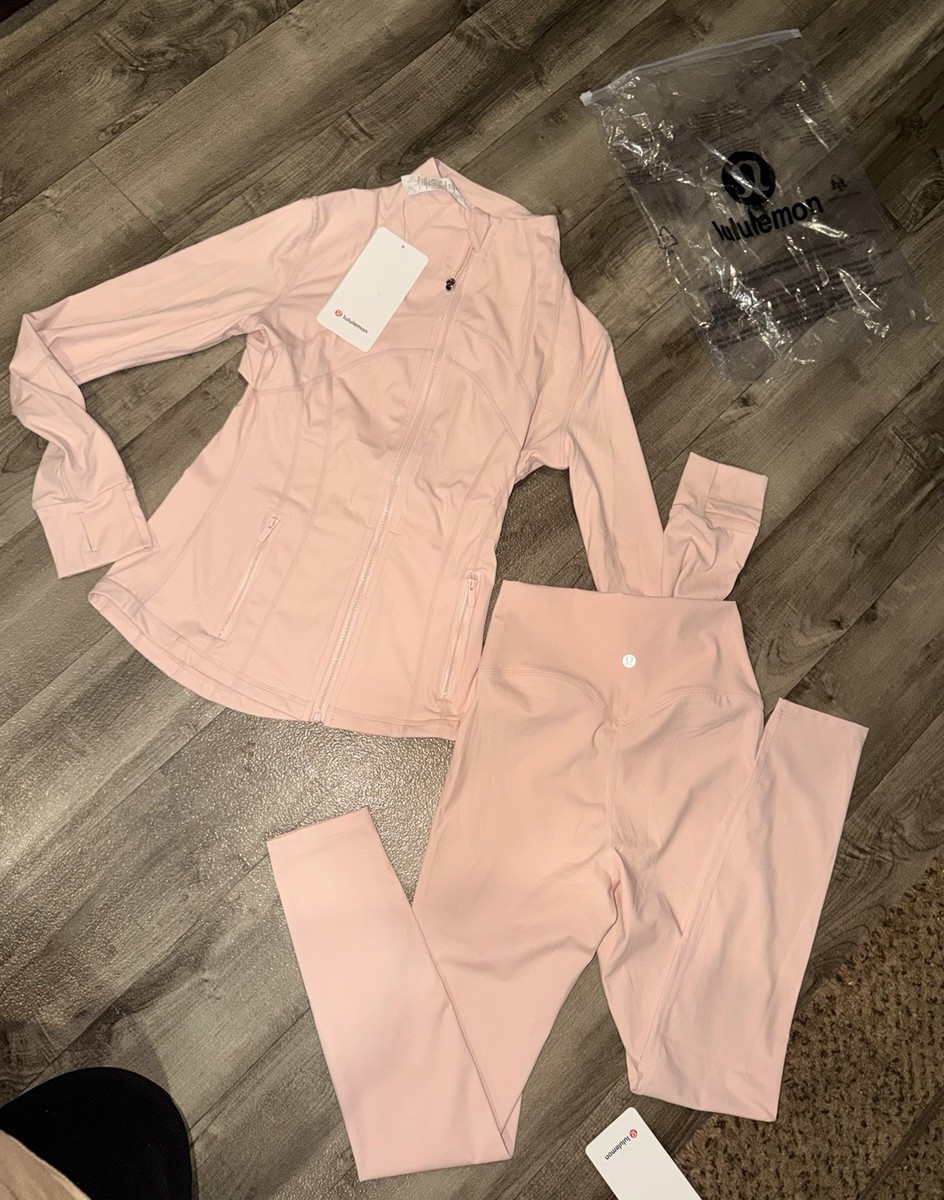 Lululemon Pink Women's Athletic Tracksuit Set Jacket & Leggings