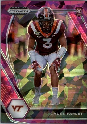 2021 Panini Prizm Draft Picks Prizms Purple Ice #138 Caleb Farley /149 - FB