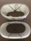 White Linen Oval Hardback Lamp Shades Pair: 12”L, 6 3/8”W, 8 3/8”H, Free Ship — photo 4