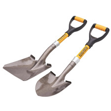 Roughneck 68-012 Micro Shovel Twin Pack Micro Round Point Bulk Square Head