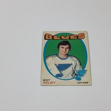 Brit Selby St. Louis Blues 1971 O-Pee-Chee Vintage Hockey Card #226
