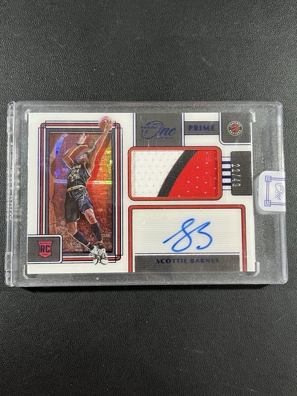 2021 Panini One Scottie Barnes #PR-SBN RPA Rookie Patch Auto /49