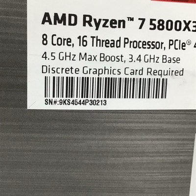 AMD Ryzen 7 5800X3D Processor (3.4GHz, 8 Cores, AM4) - 100