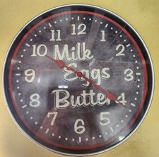 Oeufs à Lait Beurre Décor Ferme Horloge Quartz Fonctionnant à Pile