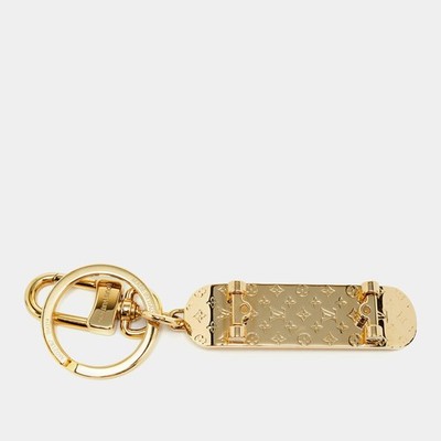 Louis Vuitton LV Skate Bag Charm Key Holder Gold Tone Metal | eBay