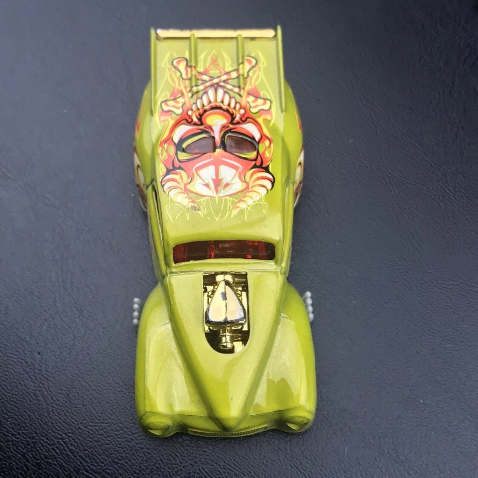 风火轮 41 威利斯老式玩具压铸石灰绿色赛车 — 第 3/4 张图片