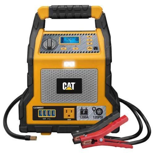 CAT 1200 Peak AMP Digital Jump Starter Air Compressor LED Light Inflator AC Plug