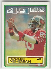 1983 Topps #171 Renaldo Nehemiah FOOTBALL San Francisco 49ers