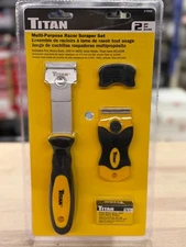 Titan Tools 17002 ~ Multiple Purpose Razor Blade Scraper Set ~ With 5XHD Blades