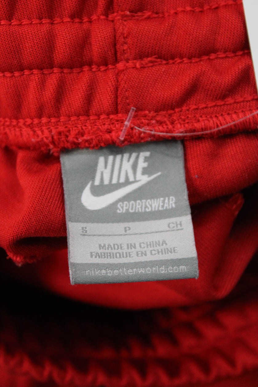 Nike Men Red Polyester Drawstring Sweatpants Size… - image 6
