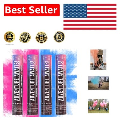 Hand Held Party Poppers for Gender Reveal - 4-Pack Safe & Biodegradable Option